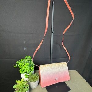Coach Gradient Pink and Cream Crossbody Bag